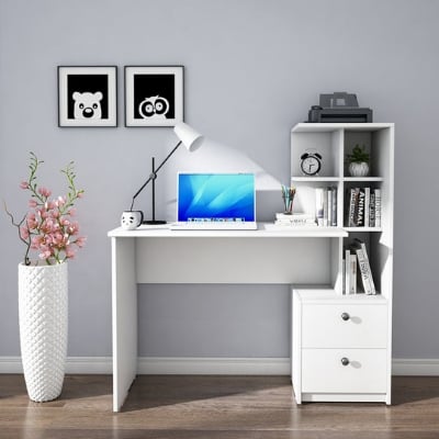Picture of RK Modern Home Office Desk with Storage Shelf, Computer Table, Study Table with Book Shelf, Office Table, Study Table for Adults