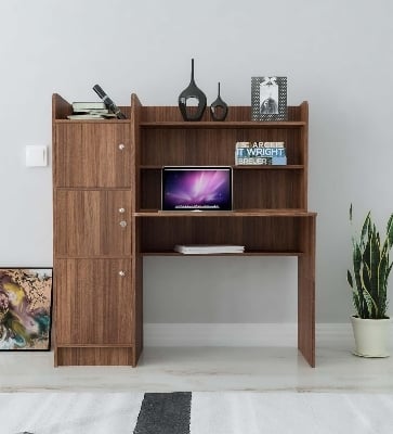 Picture of RK 3 Door Engineered Wood Office Table, Multi-Purpose Study Table, Computer Table for Students, Desk for Work from Home & Study Table for Adults