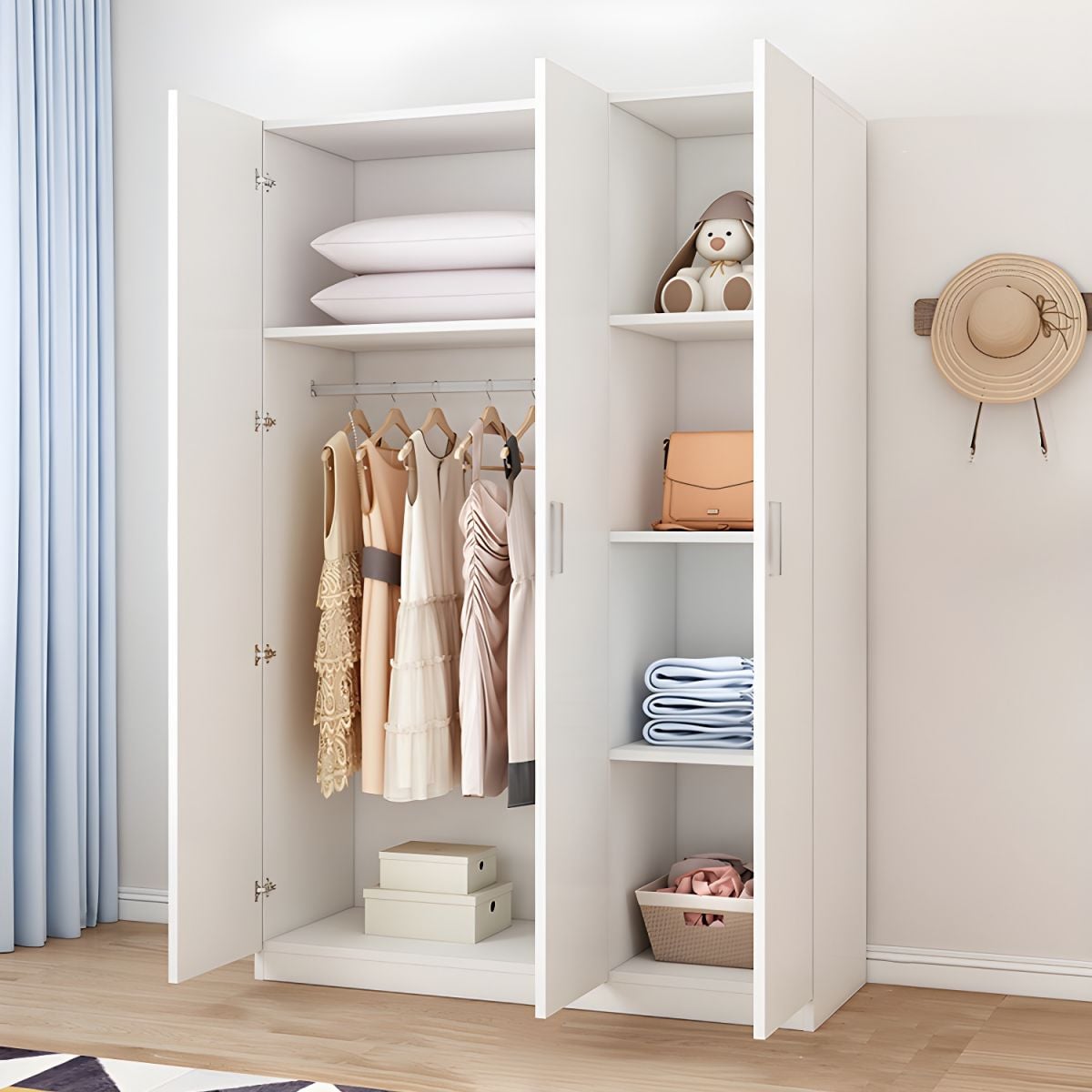 Picture of RK Indulge Durablity - Premium Quality - RK Special MDF 3 Part Almirah/Cupboard - Vintage Choice - Expression of Yourself - Simple Aftercare & 3 Part Almari