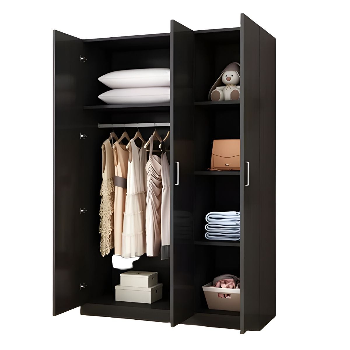 Picture of RK Indulge Durablity - Premium Quality - RK Special MDF 3 Part Almirah/Cupboard - Vintage Choice - Expression of Yourself - Simple Aftercare & 3 Part Almari