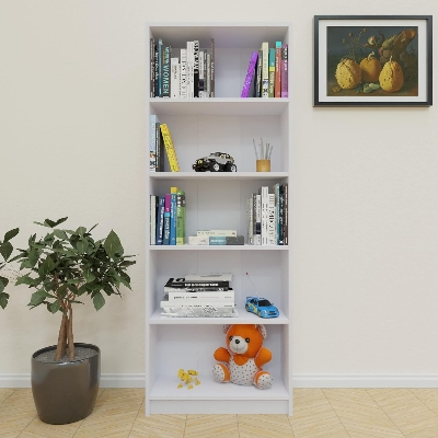 Picture of RK Engineered Wood 5 Tier Bookcase Open Book Shelf Storage Cabinet -Standing Display Shelve Rack-Bookshelf Showpiece -72/18 Inches