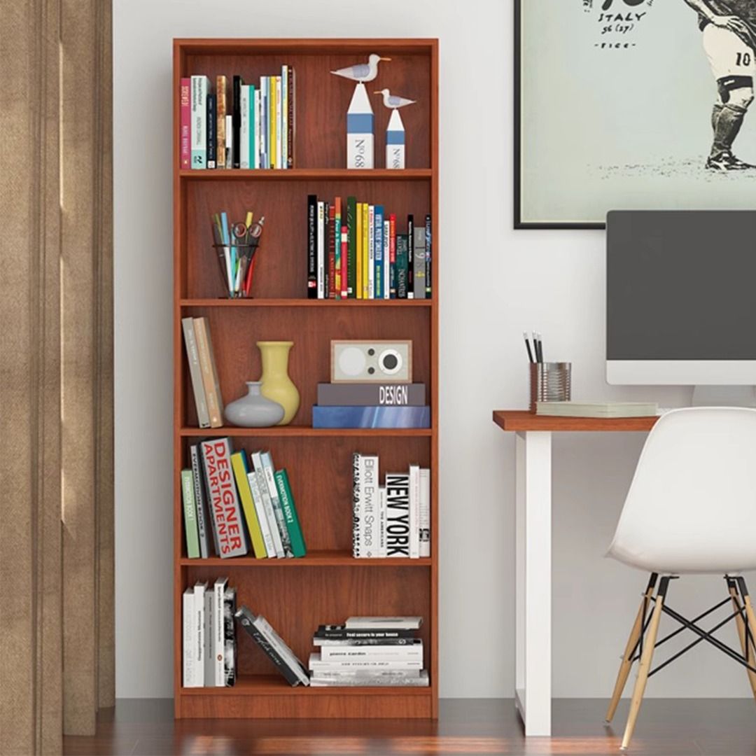 Picture of RK Engineered Wood 5 Tier Bookcase Open Book Shelf Storage Cabinet -Standing Display Shelve Rack-Bookshelf Showpiece -72/18 Inches