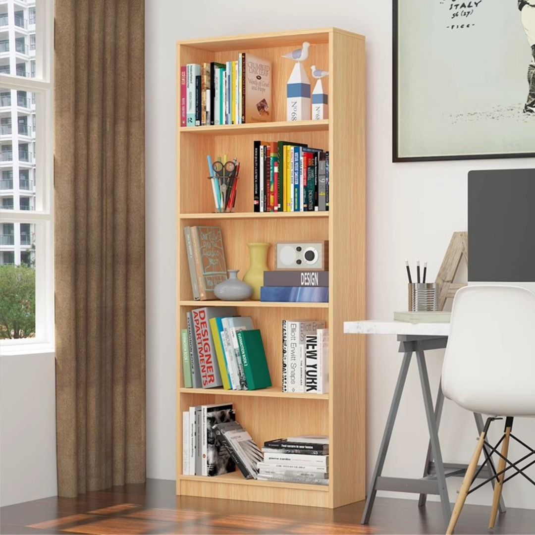 Picture of RK Engineered Wood 5 Tier Bookcase Open Book Shelf Storage Cabinet -Standing Display Shelve Rack-Bookshelf Showpiece -72/18 Inches