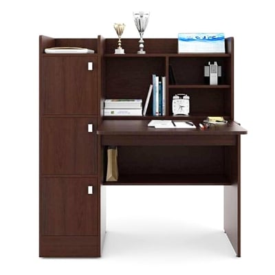 Picture of RK Left Side Drawer Reading Table with Multi Storage Space Bookshelf- Home Office DesksComputer Table, Study Desk, Workstation Table & Locker Drawer Computer Table-48X48X16 inches