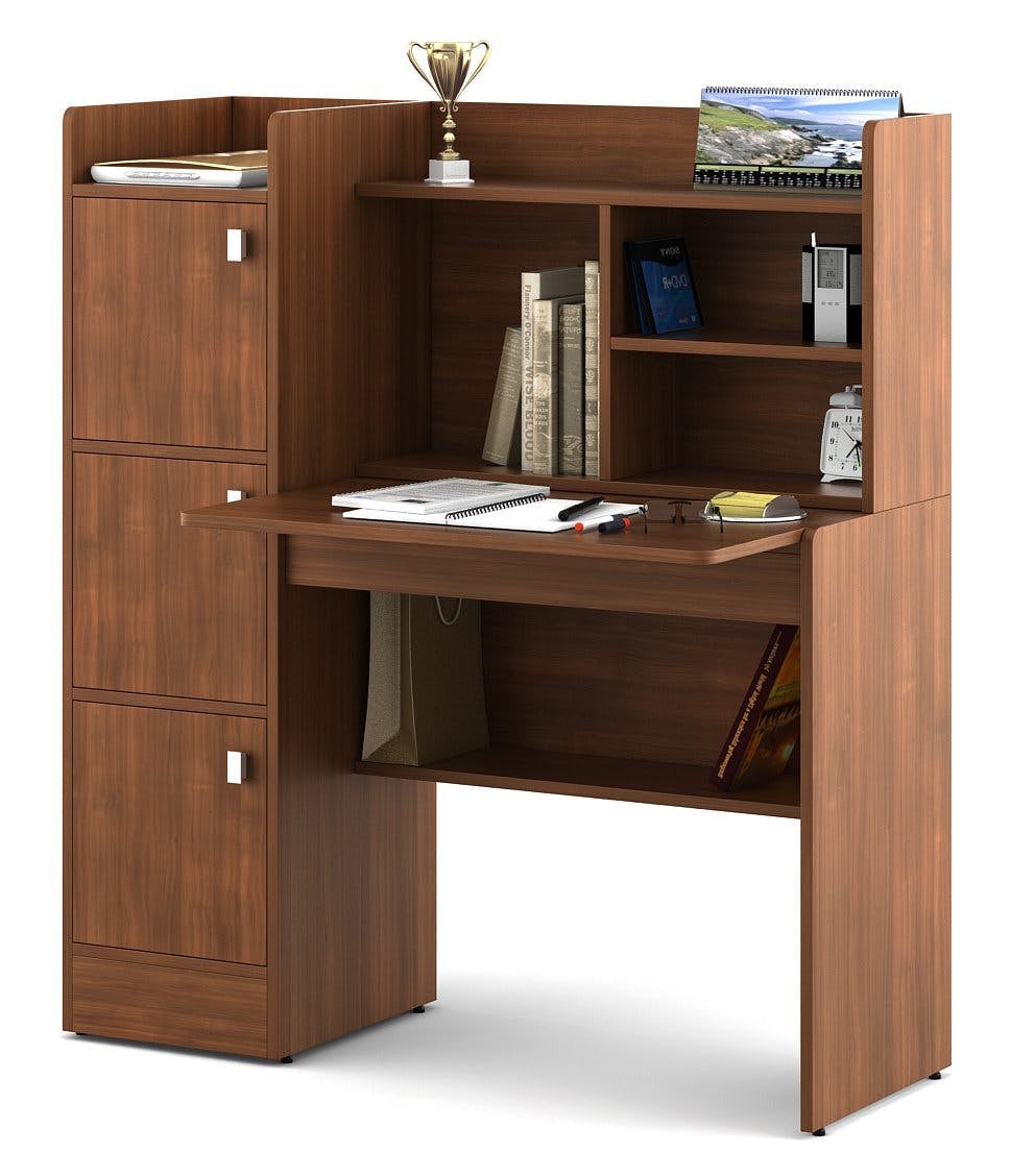Picture of RK Left Side Drawer Reading Table with Multi Storage Space Bookshelf- Home Office DesksComputer Table, Study Desk, Workstation Table & Locker Drawer Computer Table-48X48X16 inches
