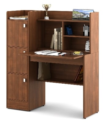 Picture of RK Left Side Drawer Reading Table with Multi Storage Space Bookshelf- Home Office DesksComputer Table, Study Desk, Workstation Table & Locker Drawer Computer Table-48X48X16 inches
