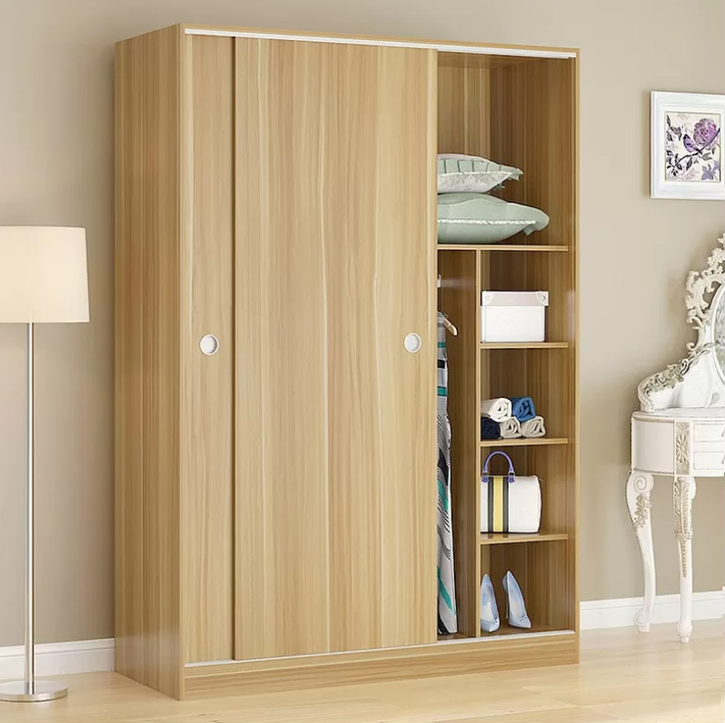 Picture of 2-Door Sliding Wardrobe Almira – Engineered Wood Storage Cabinet for Bedroom