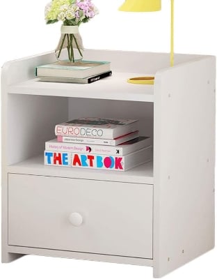 Picture of RK MDF M07 Bedside Table, Side Table, Bedside Table with Drawer, Home Furniture, Bedroom, Night Storage Cabinet, Bedside Table