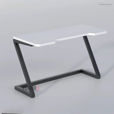 Picture of H30L36D18 Inches Modern Computer Desk for Small Spaces – Sturdy Home Office, Gaming, and Study Desk – White Laptop & Writing Table
