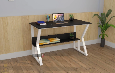 Picture of Stylish Laptop Desk & Writing Table, Small Home Office Study Workstation, Industrial-Style PC & Laptop Table