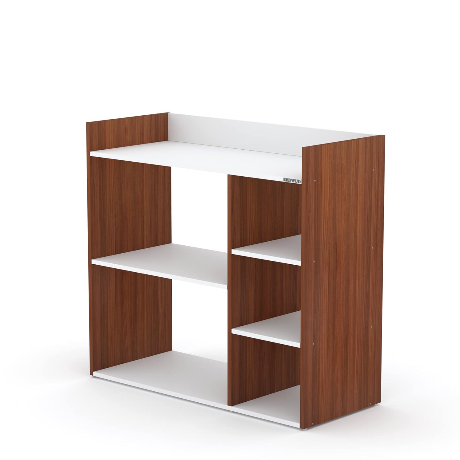 Picture of RK Engineered Wood Bed Side Table/Sofa Side Table/End Table/Books Storage Organizer/Corner Table/Corner Stand for Living Room (Shanteak/White) 24*24
