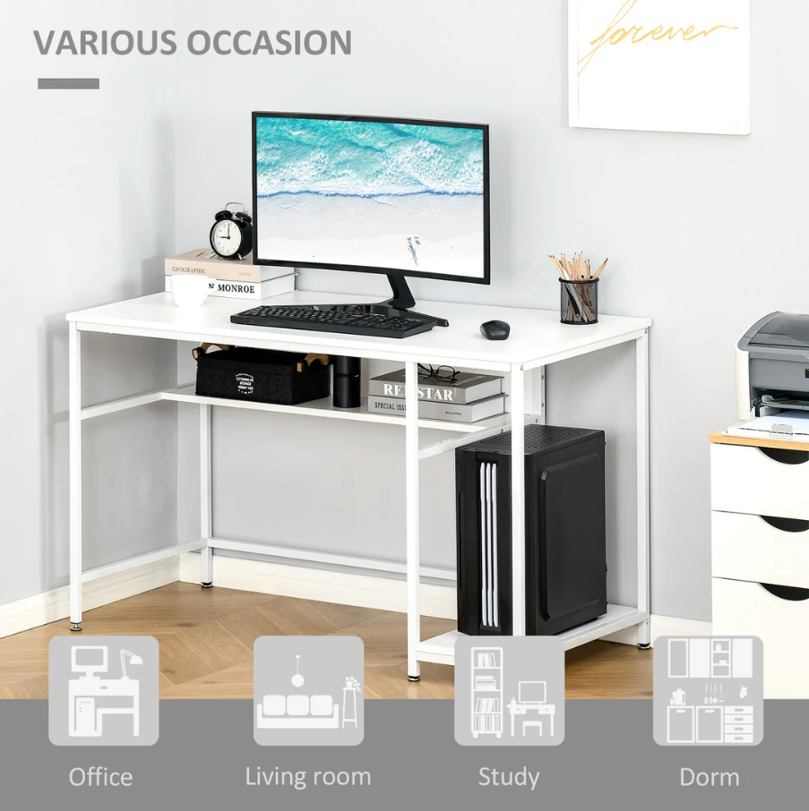 Picture of 40/20 Inches Computer Desk – Compact Engineered Wood Table with Sturdy Metal Frame for Home, Office & Study