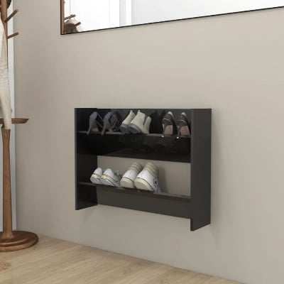 Picture of Wall-Mounted Floating Shoe Rack – Space-Saving 6 Pair Shoe Storage Organizer
