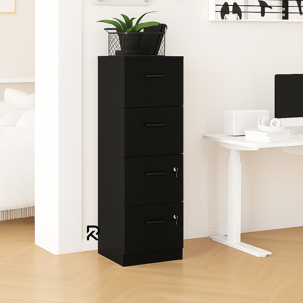 Picture of RK  A4 Filing Cabinet with 2 Lockable Drawers – Durable Office File Organizer & Secure Storage Solution for Office, School & Home Workspace