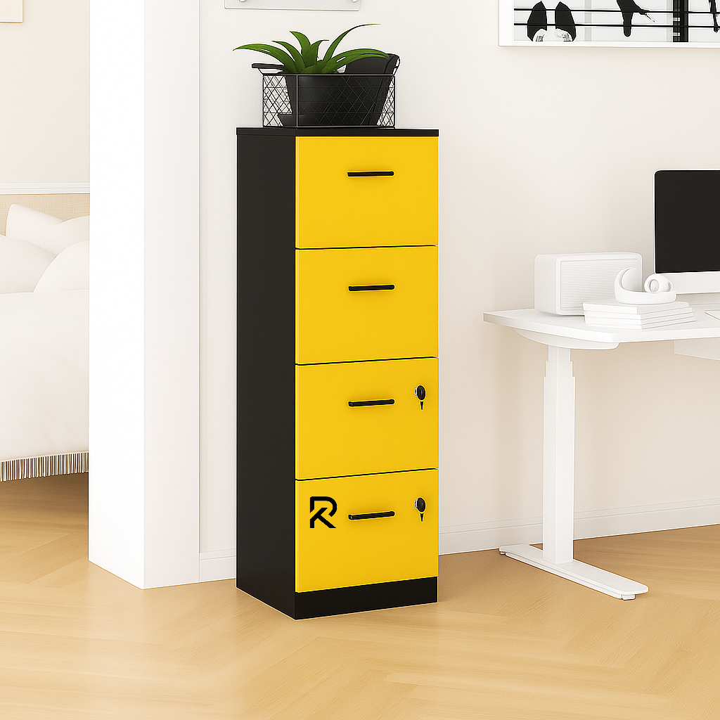 Picture of RK  A4 Filing Cabinet with 2 Lockable Drawers – Durable Office File Organizer & Secure Storage Solution for Office, School & Home Workspace