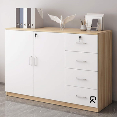 Picture of RK Modern and Trendy Engineered Wood  File Cabinets Solid Wood Frame Key Lock Horizontal File Cabinet & Kitchen Cabinet