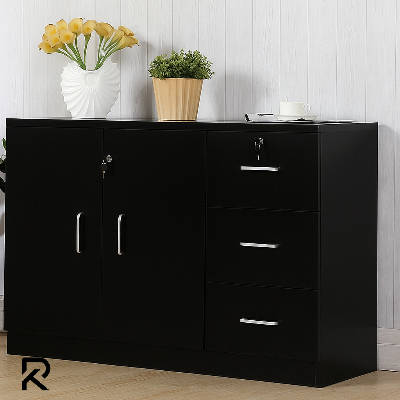 Picture of RK Modern and Trendy Engineered Wood  File Cabinets Solid Wood Shelf Unit and Locking Door File Cabinet & Kitchen Cabinet