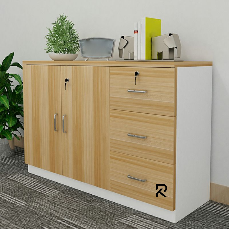 Picture of RK Modern and Trendy Engineered Wood  File Cabinets Solid Wood Shelf Unit and Locking Door File Cabinet & Kitchen Cabinet