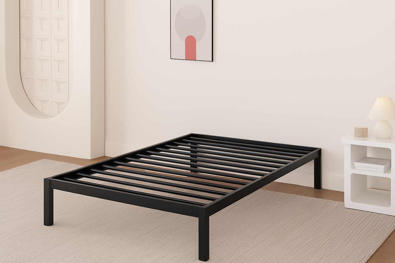 Picture of Full Metal Single Bed – Durable Steel Frame Platform Bed by Furnix.com.bd