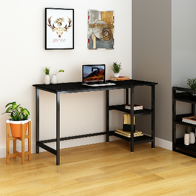 Picture of Modern 40 Inch Computer Desk with Dual Shelves – Simple Writing & Study Desk for Home Office or Bedroom by Furnix