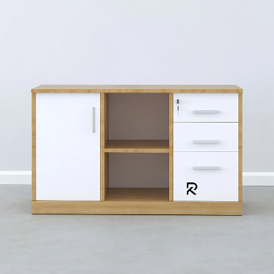 Picture of RK Stylish Engineered Wood  Kitchen Cabinet  File Cabinet with Frosty White Drawers – Modern Storage Solution for Living Room & Office - Furniture & Decor