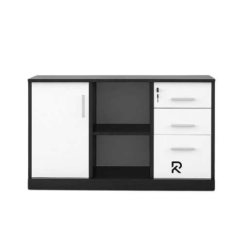 Picture of RK Stylish Engineered Wood  Kitchen Cabinet  File Cabinet with Frosty White Drawers – Modern Storage Solution for Living Room & Office - Furniture & Decor