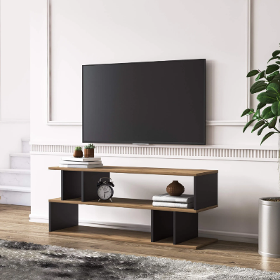 Picture of Furnix Basic TV Cabinet Trolley – 42x22x12 Inches | Stylish Wooden TV Stand with Storage