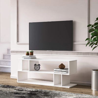 Picture of Furnix Basic TV Cabinet Trolley – 42x22x12 Inches | Stylish Wooden TV Stand with Storage