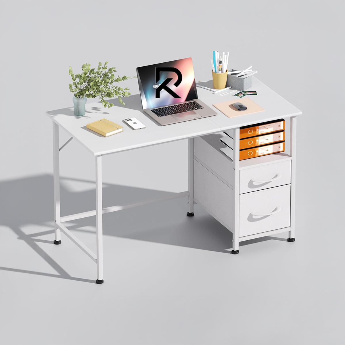 Picture of Contemporary  40 Inch Computer Desk with 2 Drawers– Simple Writing & Study Desk for Home Office or Bedroom by Furnix.com.bd