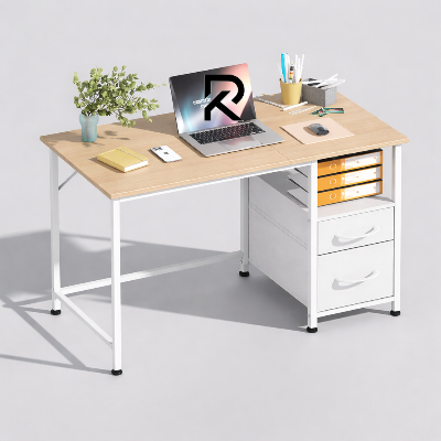 Picture of Contemporary  40 Inch Computer Desk with 2 Drawers– Simple Writing & Study Desk for Home Office or Bedroom by Furnix.com.bd