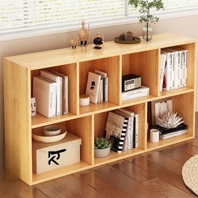 Picture of RK Engineered Wood 7 Layers Bookshelf Storage Cabinet Organizer Shelf Horizontal Multi Storage Space Wooden Rack Display Shelf, Size: L48XH24X10