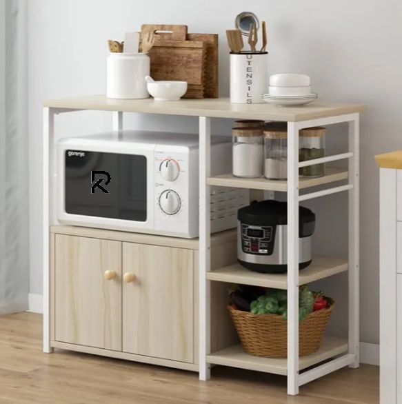 Picture of Compact Kitchen Storage Cabinet with Utility Shelf Oven Rack– Space-Saving Organizer for Kitchenware & Essentials by Furnix