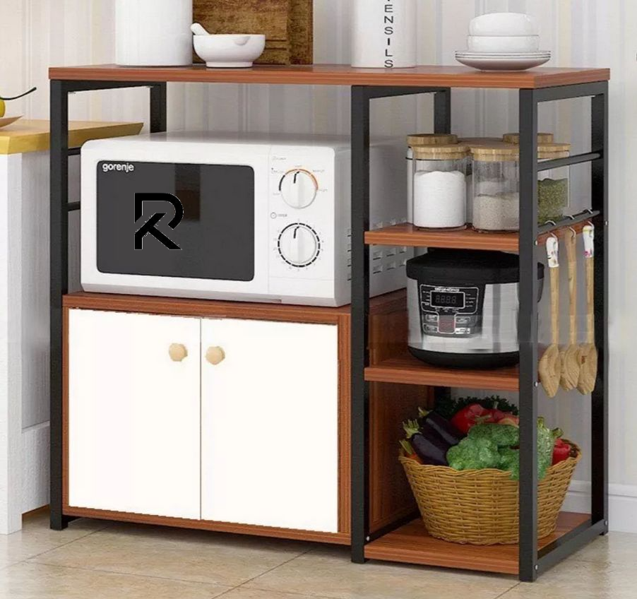 Picture of Compact Kitchen Storage Cabinet with Utility Shelf Oven Rack– Space-Saving Organizer for Kitchenware & Essentials by Furnix