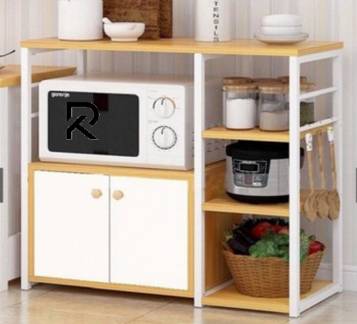 Picture of Compact Kitchen Storage Cabinet with Utility Shelf Oven Rack– Space-Saving Organizer for Kitchenware & Essentials by Furnix
