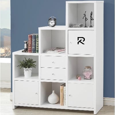 Picture of RK Stylish Book Shelf Made of Melamine Laminated Board-White