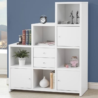 Picture of RK Stylish Book Shelf Made of Melamine Laminated Board-White
