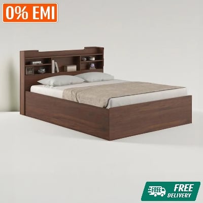 Picture of RK Double Box Bed (5/7 Feet) Made of Melamine Laminated Board-Multicolor
