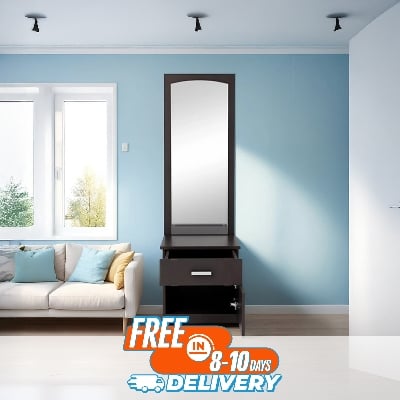 Picture of Black Dressing Table For Bedroom Made of Melamine Board by RK Furnitures-multicolor