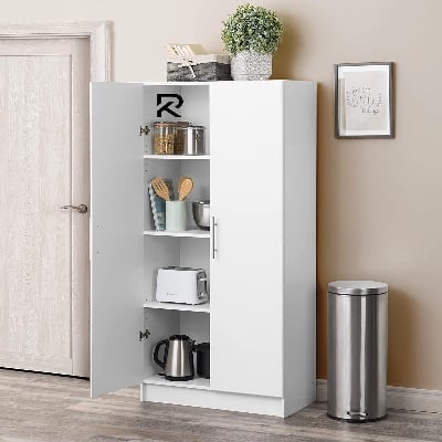 Picture of RK 2 Part White Standing Storage Cabinet or Almari - Furniture & Decor-White