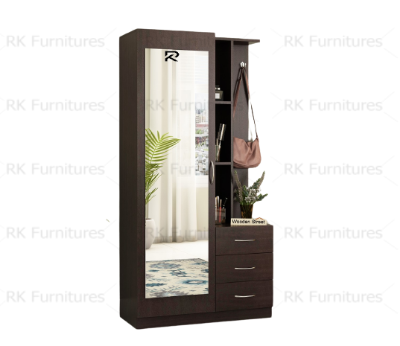 Picture of RK MDF BOX Dressing Table with Shelves and Multiple Drawers Walnut Finish-Walnut
