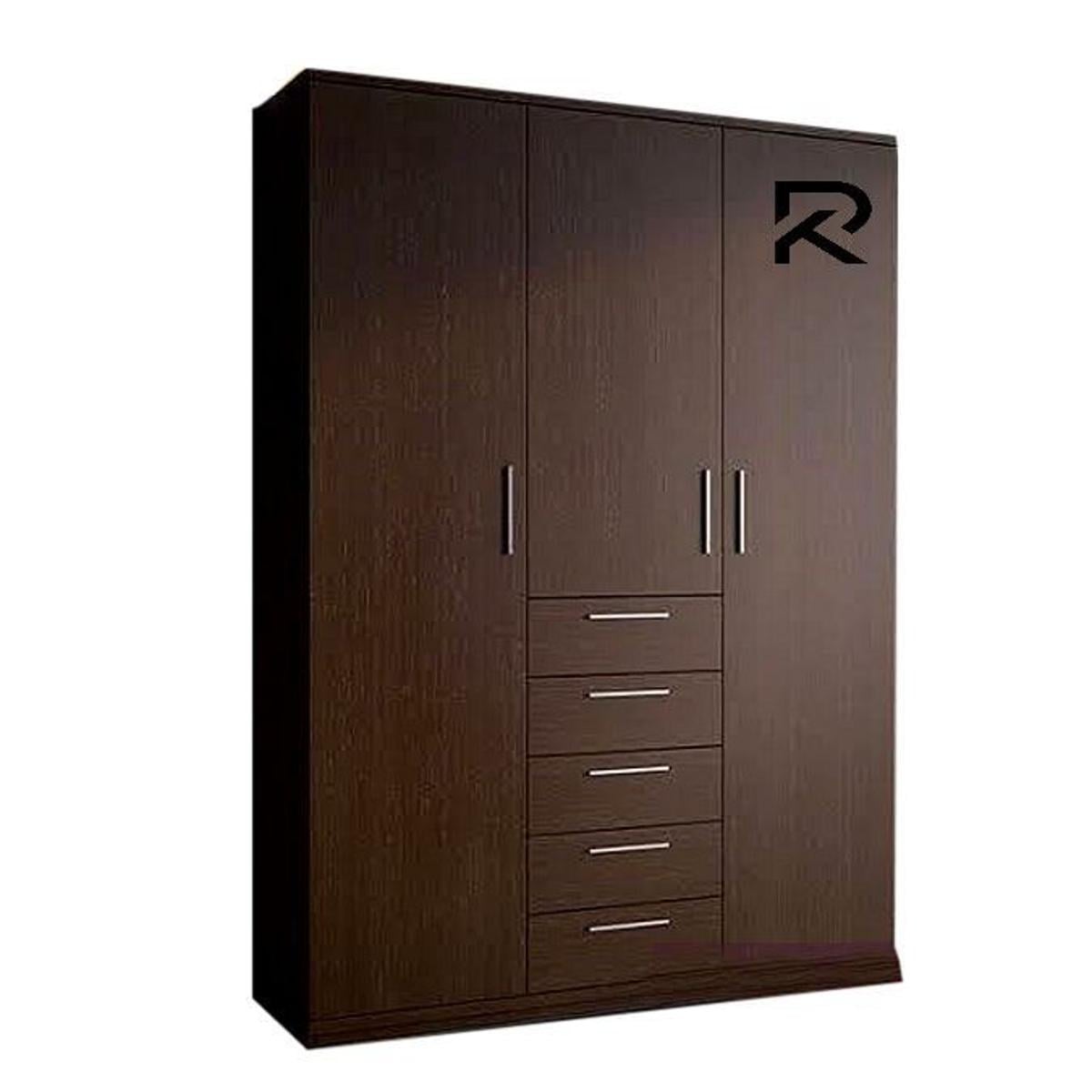 Picture of RK 3 Door 5 Drawer Almirah or Cupboard Made of MDF Laminated Board - Exclusive Experience-Multicolor