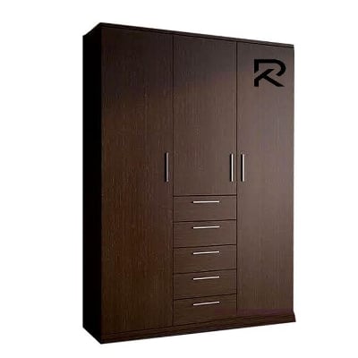Picture of RK 3 Door 5 Drawer Almirah or Cupboard Made of MDF Laminated Board - Exclusive Experience-Multicolor