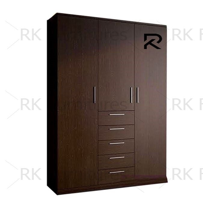 Picture of RK 3 Door 5 Drawer Almirah or Cupboard Made of MDF Laminated Board - Exclusive Experience-Multicolor