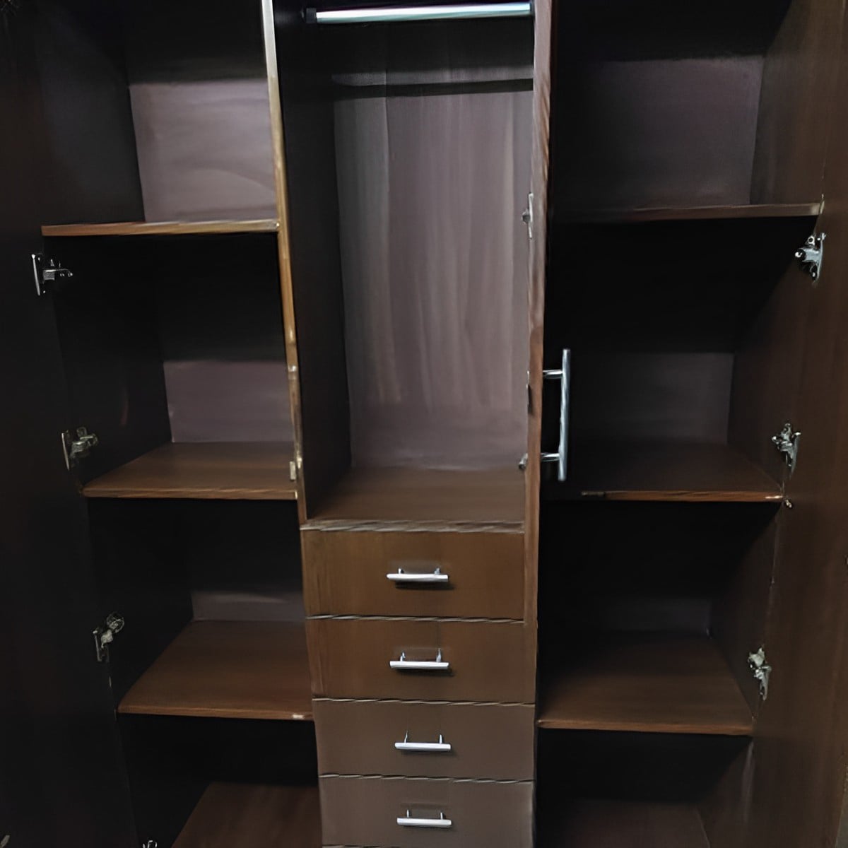 Picture of RK 3 Door 5 Drawer Almirah or Cupboard Made of MDF Laminated Board - Exclusive Experience-Multicolor