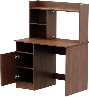 Picture of RK Modern Home Office Desk with Storage Shelf, Computer Table, Study Table with Book Shelf, Office Table, Study Table for Adults, Table with 5 Shelves-Antique