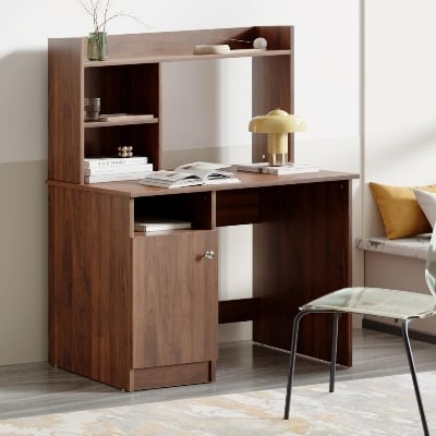 Picture of RK Modern Home Office Desk with Storage Shelf, Computer Table, Study Table with Book Shelf, Office Table, Study Table for Adults, Table with 5 Shelves-Antique