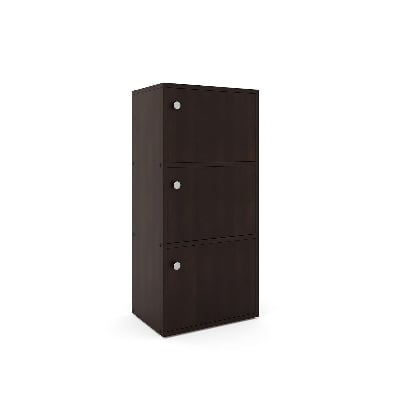 Picture of RK Furniture Engineered Wood Book Case- Book Shelf  & Book Cabinet with 3 Compartment Storage-Antique