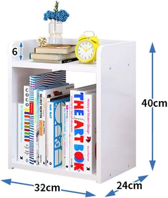 Picture of RK MDF M09 Small Size  Bedside Table, Side Table, Bedside Table with Drawer, Home Furniture, Bedroom, Night Storage Cabinet, Bedside Table-White