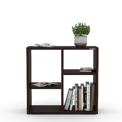 Picture of RK Engineered Wood Bed Side Table/Sofa Side Table/End Table/Books Storage Organizer/Corner Table/Book Shelf/ Corner Stand for Living Room, Walnut Finish -24*20 inch-Walnut