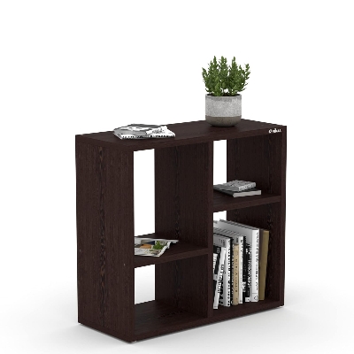 Picture of RK Engineered Wood Bed Side Table/Sofa Side Table/End Table/Books Storage Organizer/Corner Table/Book Shelf/ Corner Stand for Living Room, Walnut Finish -24*20 inch-Walnut